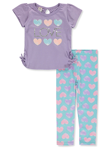 Real Love Girls' 2-Piece Leggings Set Outfit - CookiesKids.com