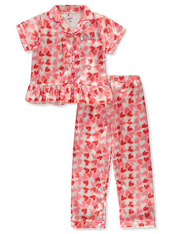 Delia's Girl Girls' 2-Piece Hearts Coat Pajamas Set - CookiesKids.com