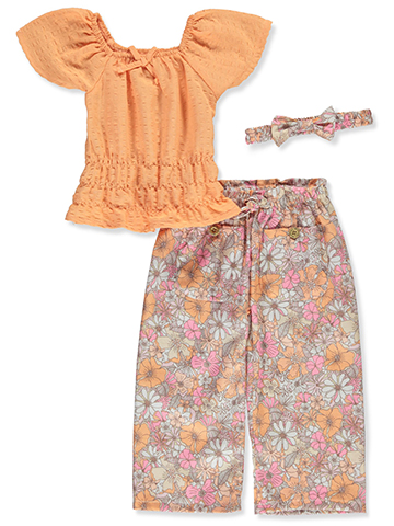 Delia's Girl Girls' 3-Piece Boho Hippie Pants Set Outfit - CookiesKids.com