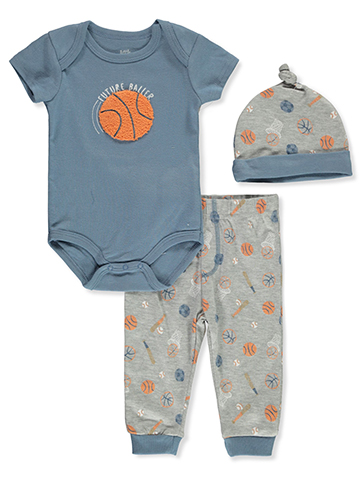 Little Me Baby Boys' 3-Piece Basketball Layette Set - CookiesKids.com