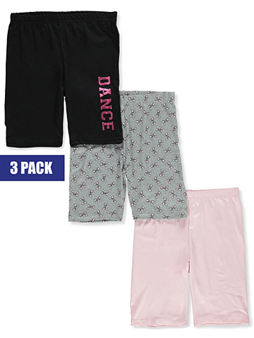 Real Love Girls' 3-Pack Love Bike Shorts - CookiesKids.com