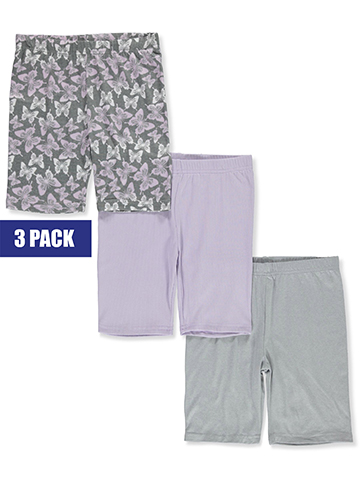 Real Love Girls' 3-Pack Butterfly Bike Shorts - CookiesKids.com