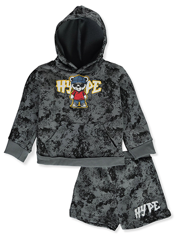 Quad Seven Boys' 2-Piece Bear Fleece Shorts Set Outfit - CookiesKids.com