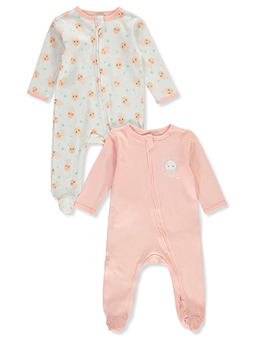 Duck Duck Goose Baby Girls' 2-Pack Ocean Bodysuits - CookiesKids.com