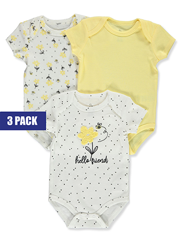 Duck Duck Goose Baby Girls' 2-Pack Hello Bodysuits - CookiesKids.com