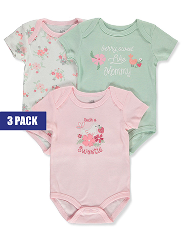 Little & Loved Baby Girls' 2-Pack Birds Bodysuits - CookiesKids.com