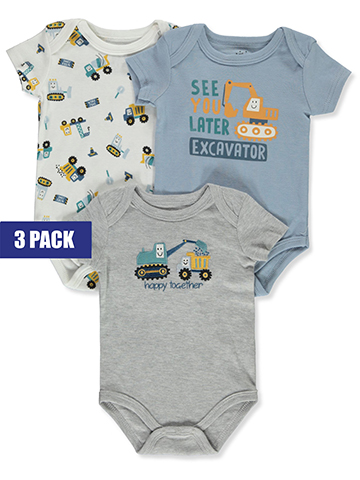 Little Joy Baby Boys' 3-Pack Rigs Bodysuits - CookiesKids.com