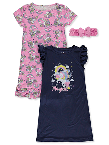Delia's Girl Girls' 3-Piece Nightgowns Set Spa Headband Set - CookiesKids.com