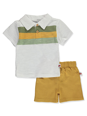 Dapper Dude Baby Boys' 2-Piece Polo Shorts Set Outfit - CookiesKids.com