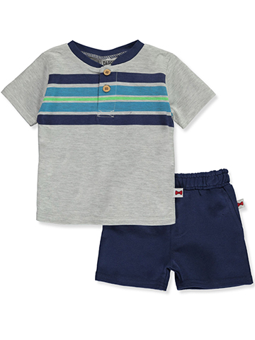 Dapper Dude Baby Boys' 2-Piece Polo Shorts Set Outfit - CookiesKids.com