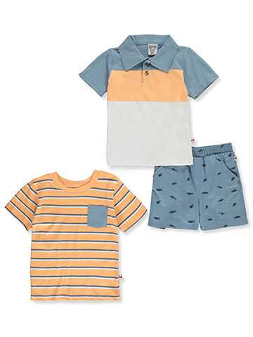 Dapper Dude Boys' 3-Piece Shorts Set Outfit - CookiesKids.com