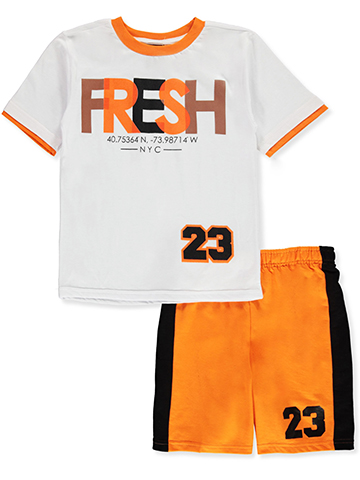 Quad Seven Boys' 2-Piece Basketball Shorts Set Outfit - CookiesKids.com