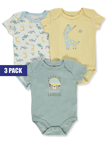 Duck Duck Goose Baby Girls' 3-Pack Sports Rookie Bodysuits - CookiesKids.com