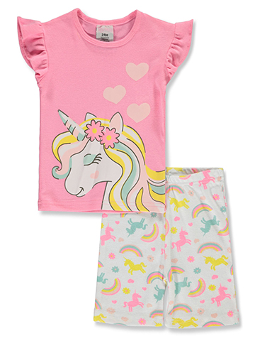 Mon Petit Baby Girls' 2-Piece Unicorn Pajamas Set - CookiesKids.com
