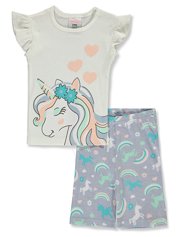 Mon Petit Baby Girls' 2-Piece Unicorn Pajamas Set - CookiesKids.com