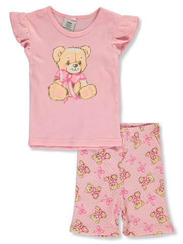 Mon Petit Baby Girls' 2-Piece Bear Pajamas Set - CookiesKids.com