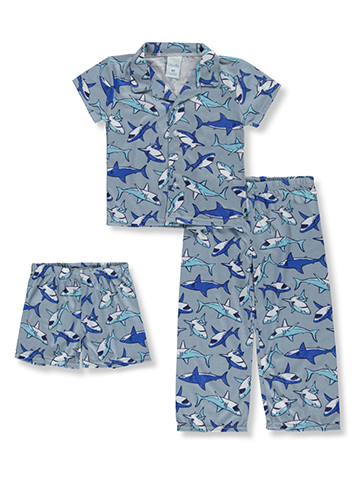 Mon Petit Boys' 3-Piece Shark Coat Pajamas Set - CookiesKids.com