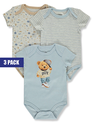 Little Me Baby Boys' 3-Pack Bear Bodysuit Set - CookiesKids.com