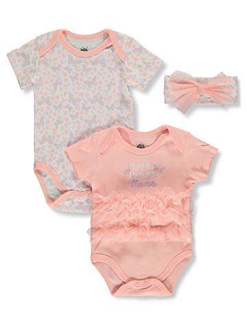 Millie & Miles Baby Girls' 3-Piece Bodysuits Set Outfit - CookiesKids.com