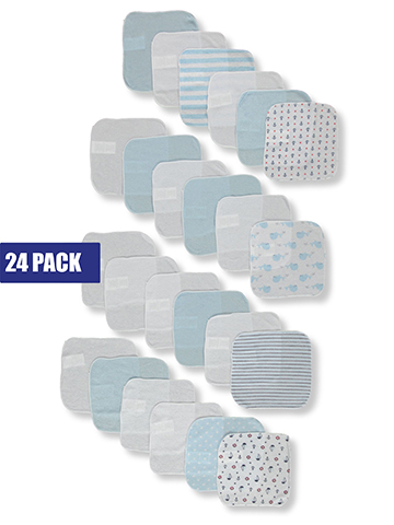 Little & Loved Baby Boys' 24-Pack Bear Washcloths - CookiesKids.com