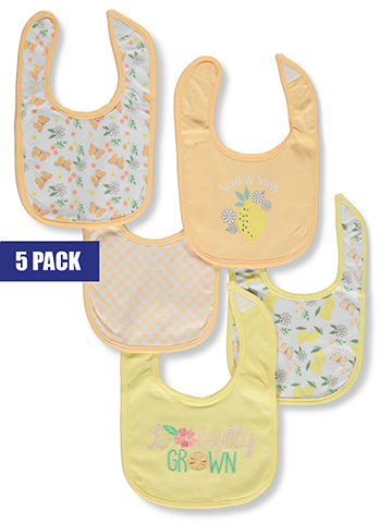 Duck Duck Goose Baby Girls' 5-Pack Baby Bibs - CookiesKids.com