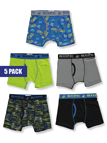 Beverly Hills Polo Club Boys' 5-Pack Video Game Boxer Briefs - CookiesKids.com