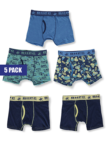 Beverly Hills Polo Club Boys' 5-Pack Boxer Briefs Underwear - CookiesKids.com