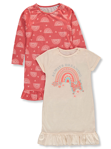 Sweet N Sassy Girls' 2-Pack Nightgowns - CookiesKids.com