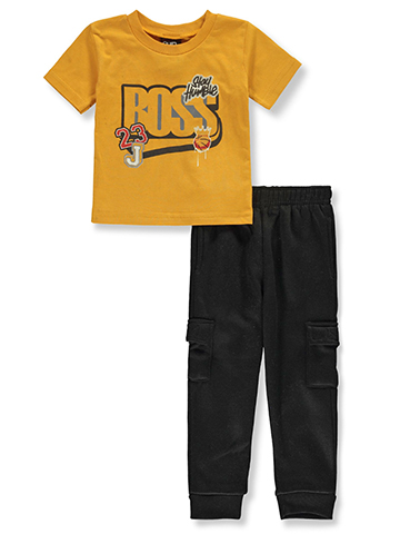 Quad Seven Baby Boys' 2-Piece Basketball Boss Joggers Set Outfit - CookiesKids.com