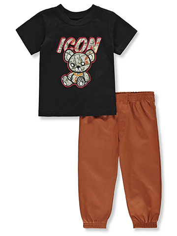 Quad Seven Baby Boys' 2-Piece Hustle Bear Joggers Set Outfit - CookiesKids.com