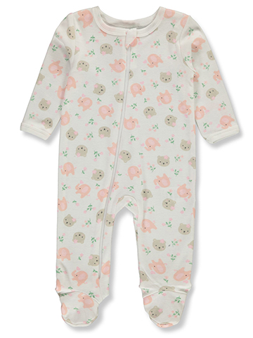 Duck Duck Goose Baby Girls' Bear Footed Coveralls - CookiesKids.com