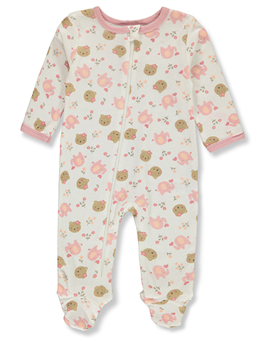 Duck Duck Goose Baby Girls' Bear Footed Coveralls - CookiesKids.com