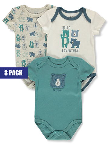 Little Me Baby Boys' 3-Pack Bear Bodysuits - CookiesKids.com