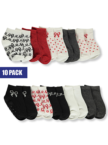 Duck Duck Goose Baby Girls' 10-Pack Socks - CookiesKids.com