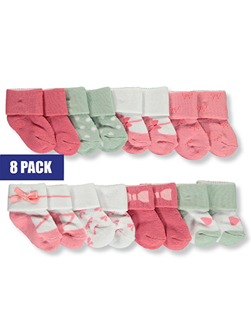Duck Duck Goose Baby Girls' 8-Pack Socks - CookiesKids.com