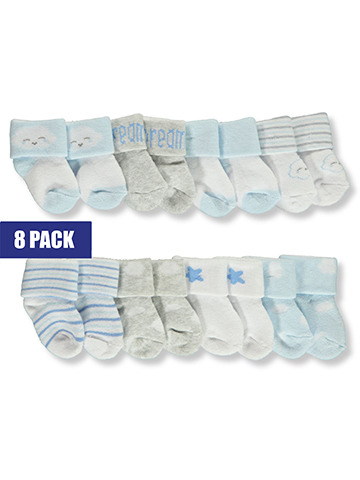 Duck Duck Goose Baby Boys' 8-Pack Socks - CookiesKids.com