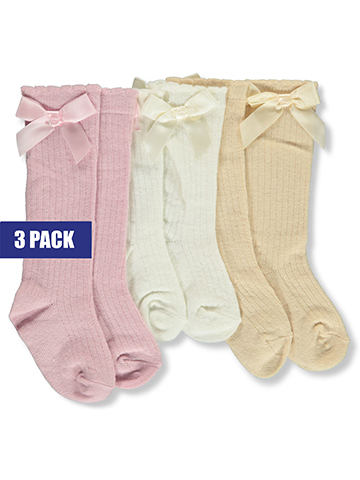 Princess Rose Baby Girls' 3-Pack Knee High Socks - CookiesKids.com