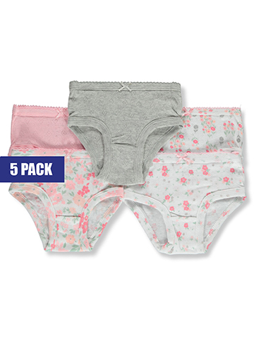 Real Love Girls' 5-Pack Flower Underwear - CookiesKids.com