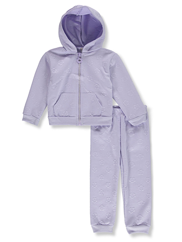 Real Love Girls' 2-Piece Flower Joggers Set Outfit - CookiesKids.com