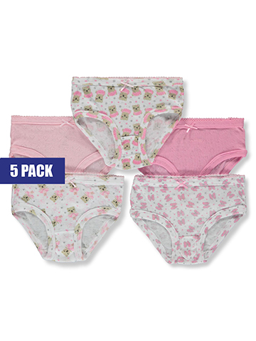Real Love Girls' 5-Pack Bear Pointelle Underwear - CookiesKids.com