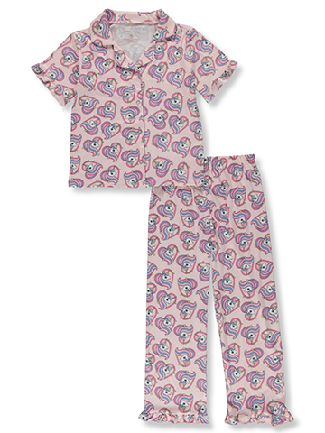 Princess Rose Girls' 2-Piece Bear Coat Pajamas - CookiesKids.com