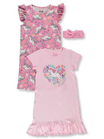 Delia's Girl Girls' 3-Piece Unicorn Nightgown Set - CookiesKids.com