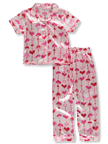 Delia's Girl Girls' 2-Piece Hearts Coat Pajamas Set - CookiesKids.com