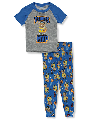 Mon Petit Boys' 2-Piece Basketball Bear Pajamas Set - CookiesKids.com