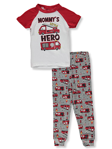Mon Petit Boys' 2-Piece Fireman Bear Pajamas Set - CookiesKids.com