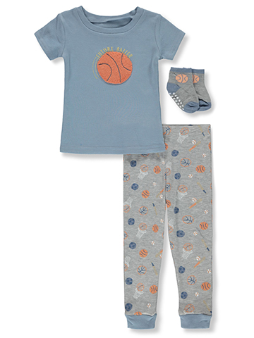 Duck Duck Goose Baby Boys' 3-Piece Basketball Socks Set Outfit - CookiesKids.com