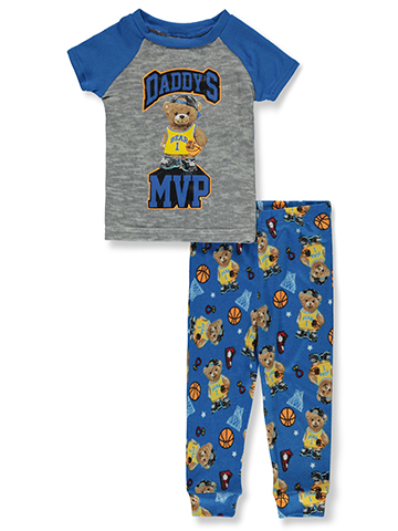 Mon Petit Baby Boys' Basketball Bear Pajamas Set - CookiesKids.com