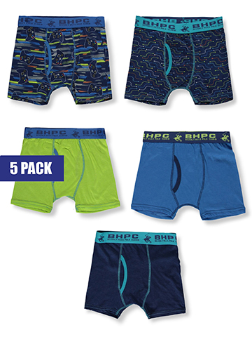 Beverly Hills Polo Club Boys' 5-Pack Boxer Briefs Underwear - CookiesKids.com