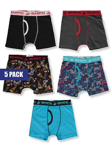 Beverly Hills Polo Club Boys' 5-Pack Boxer Briefs Underwear - CookiesKids.com