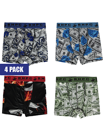 Beverly Hills Polo Club Boys' 4-Pack Money Briefs Underwear - CookiesKids.com